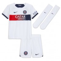 Koszulka piłkarska Paris Saint-Germain Manuel Ugarte #4 Strój wyjazdowy dla dzieci 2023-24 tanio Krótki Rękaw (+ Krótkie spodenki)